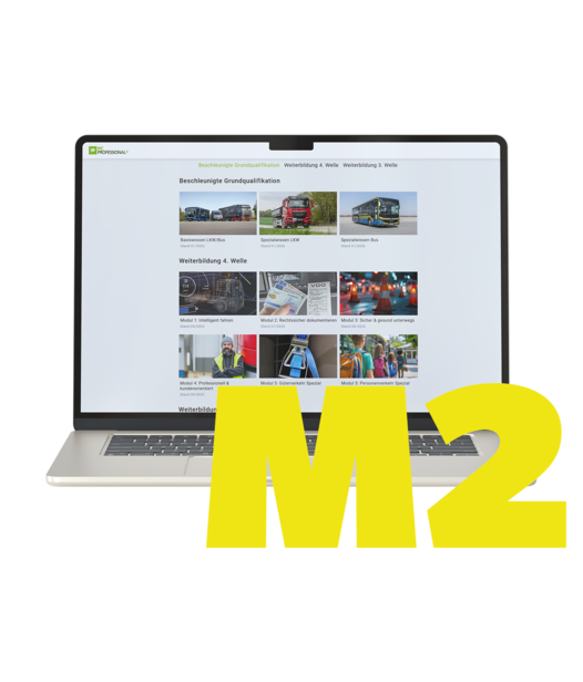 Sozialvorschriften und Fahrtenschreiber. Modul 2 unterrichten mit PC Professional Laptop mit PC Professional M2