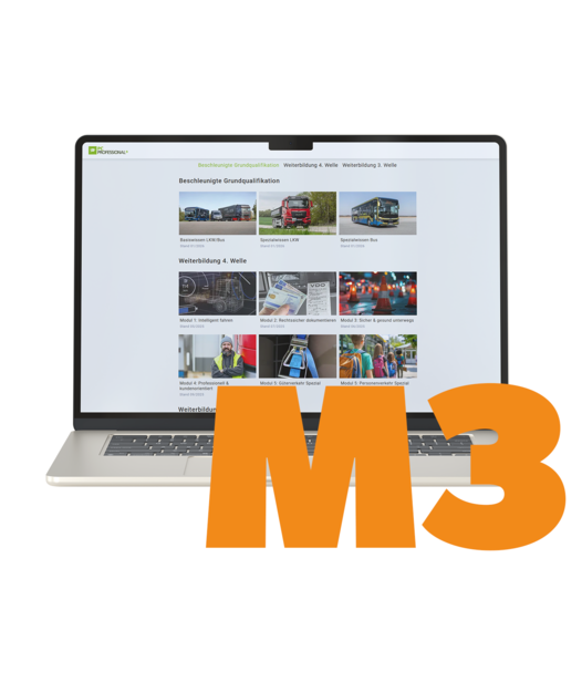 Gefahrenwahrnehmung und Erste Hilfe. Modul 3 unterrichten mit PC Professional Laptop mit PC Professional M3