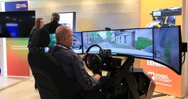 Vogel Simulator Premium wird auf dem Symposium Berufskraftfahrer zu einer Testfahrt genutzt