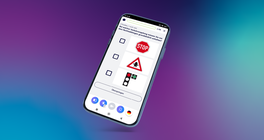 Smartphone mit einem Screenshot aus Fahren Lernen Max Premium zeigen die Auswahlaufgaben