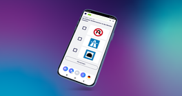 Smartphone mit einem Screenshot aus Fahren Lernen Max Premium zeigen die Auswahlaufgaben