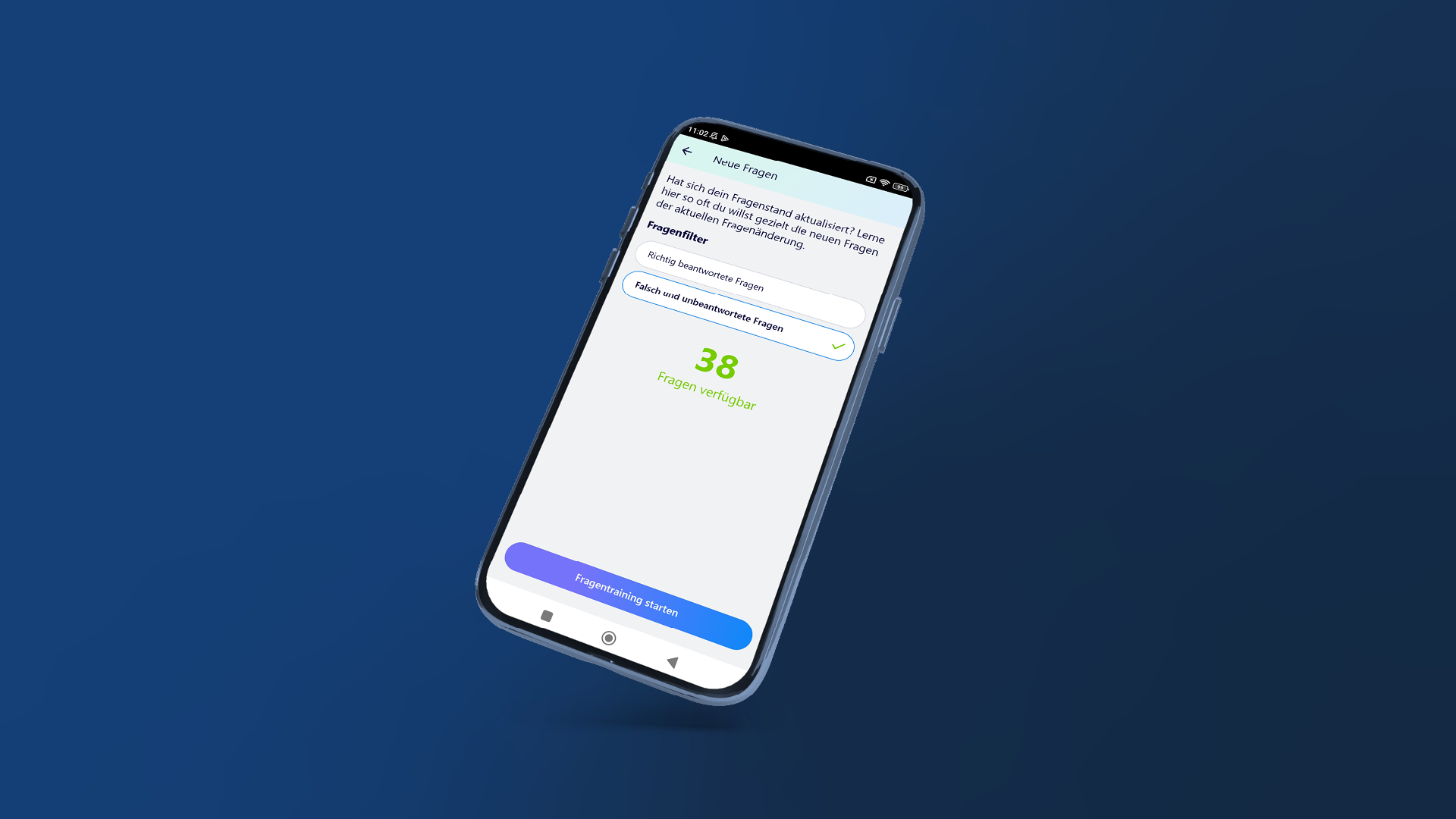 Anzahl der neuen Fragen im Fragenupdate in Fahren Lernen Max Premium