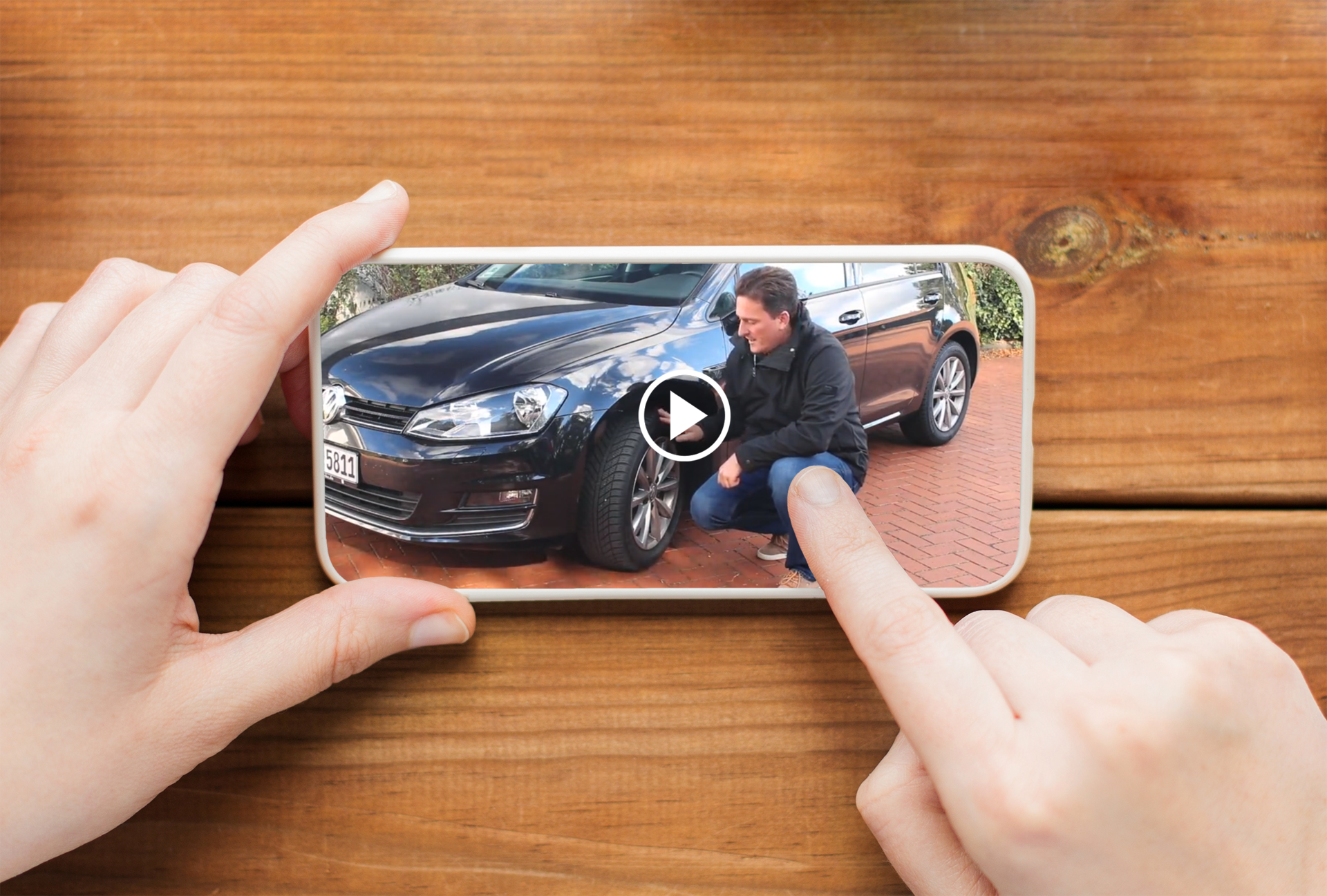 Drivers Cam Erklärvideo auf Smartphone