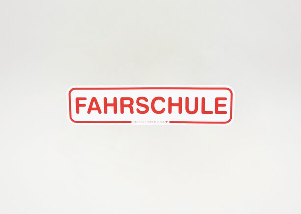 Magnetschild Fahrschule 35x8 cm