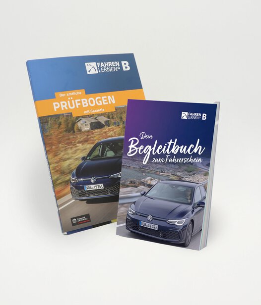 Lehrmittel-Set für Klasse B Führerschein Lehrmittelset für Klasse B bestehend aus dem Fahren Lernen Max Begleitbuch für Klasse B und dem Prüfbogen für Klasse B