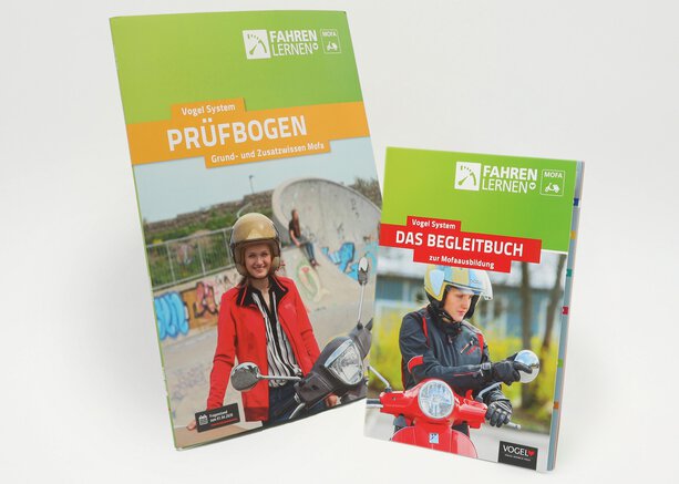 Führerschein Lernset Mofa bestehend aus dem Begleitbuch Mofa und dem Prüfbogen Mofa „Grund- und Zusatzwissen“